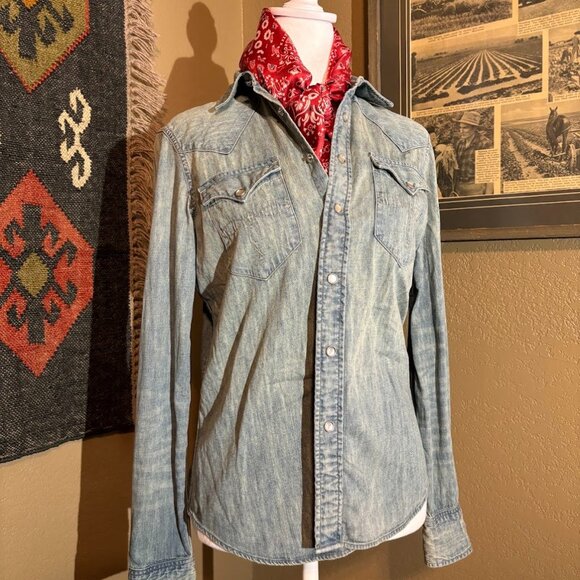 Ralph Lauren Denim Top - Picture 2 of 6